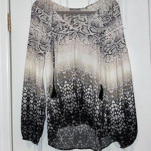 Tart snakeskin dressy top